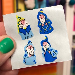 Vintage Shiny Wizard Sorcerer Stickers
