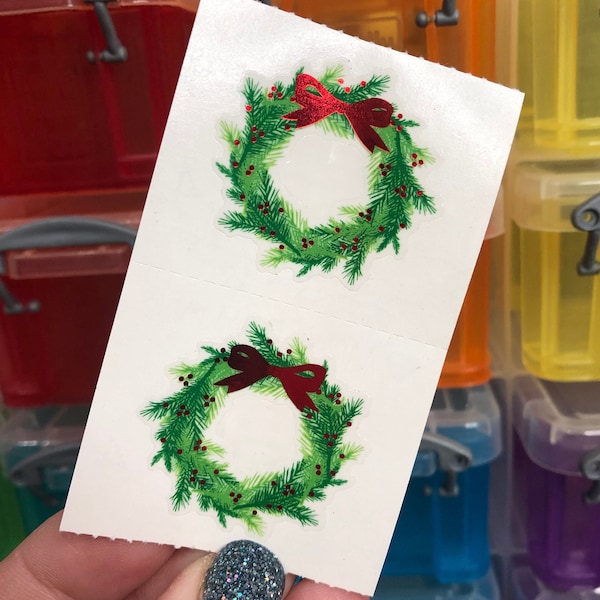 Mrs. Grossman's Bright Wreath Christmas Holiday Reflections Stickers