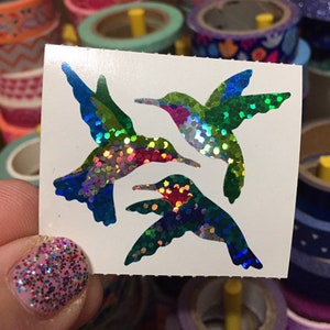 Hambly Sparkle Prismatic Hummingbird Bird Stickers