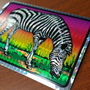 Rare Vintage Prism Rainbow Zebra Sticker 1980s