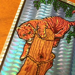 Rare Vintage Prism Tiger Sticker 1980s