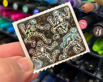Hambly Sparkle Prismatic Skeleton Stickers