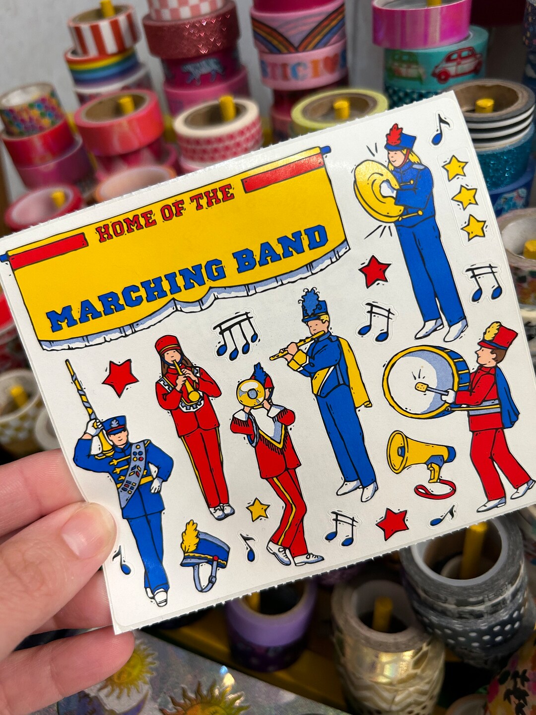 Rare Large Vintage Marching Bands Stickers Etsy