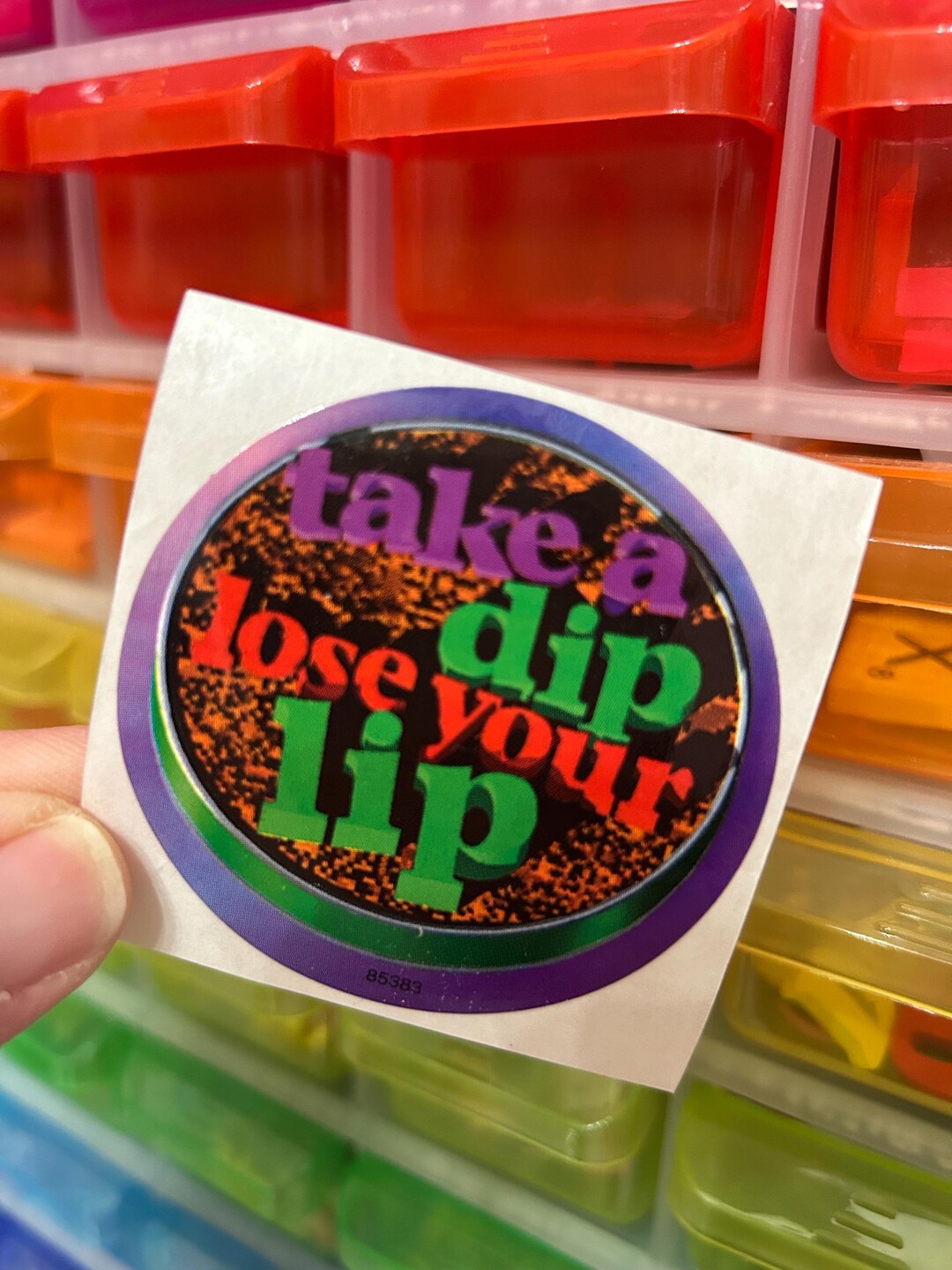 Vintage Take a Dip Lose Your Lip Sticker - Anti Drug - Etsy