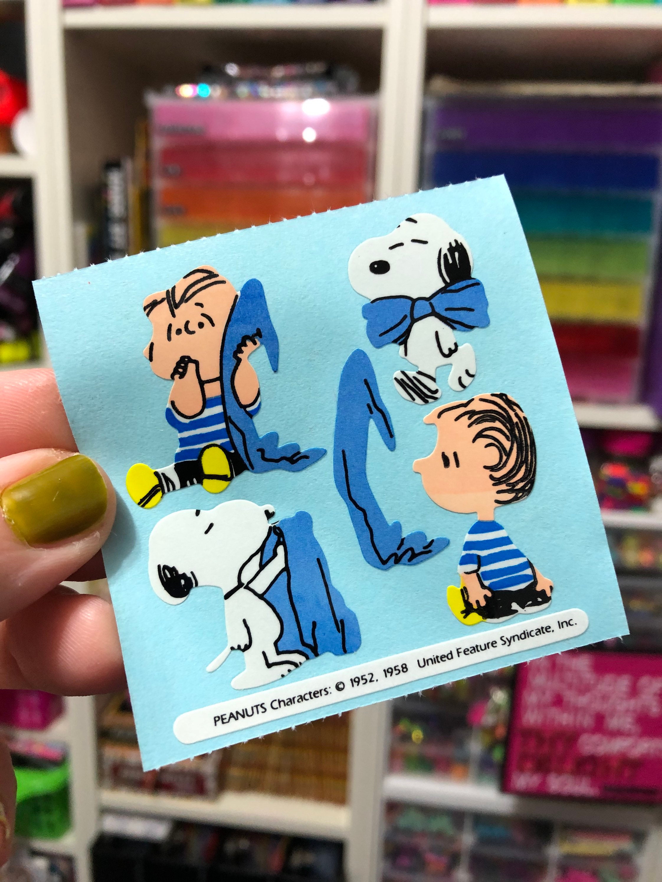 Rare Vintage Snoopy Linus Blanket Peanuts Stickers Etsy