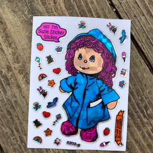 Rare Vintage Prism Suzie Sticker Slicker DIY Raincoat