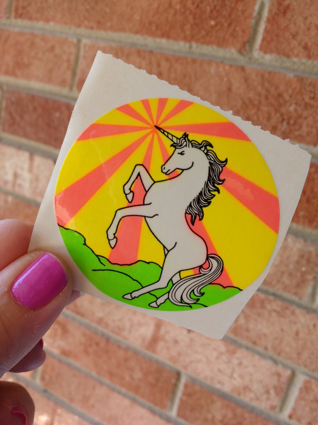 Vintage Unicorn Sticker - Etsy