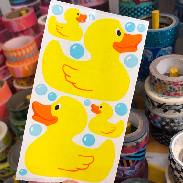 Vintage Rubber Ducky Bubble Bath Duck Stickers