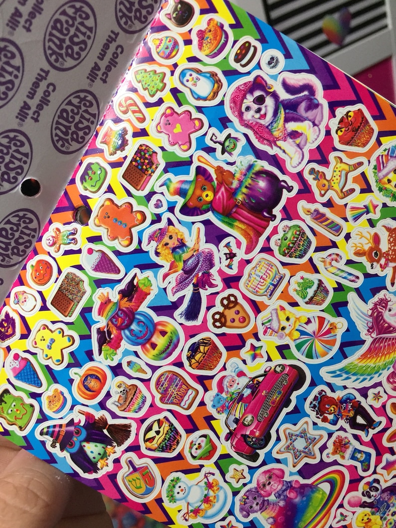 Lisa Frank Sticker Book over 600 stickers Etsy