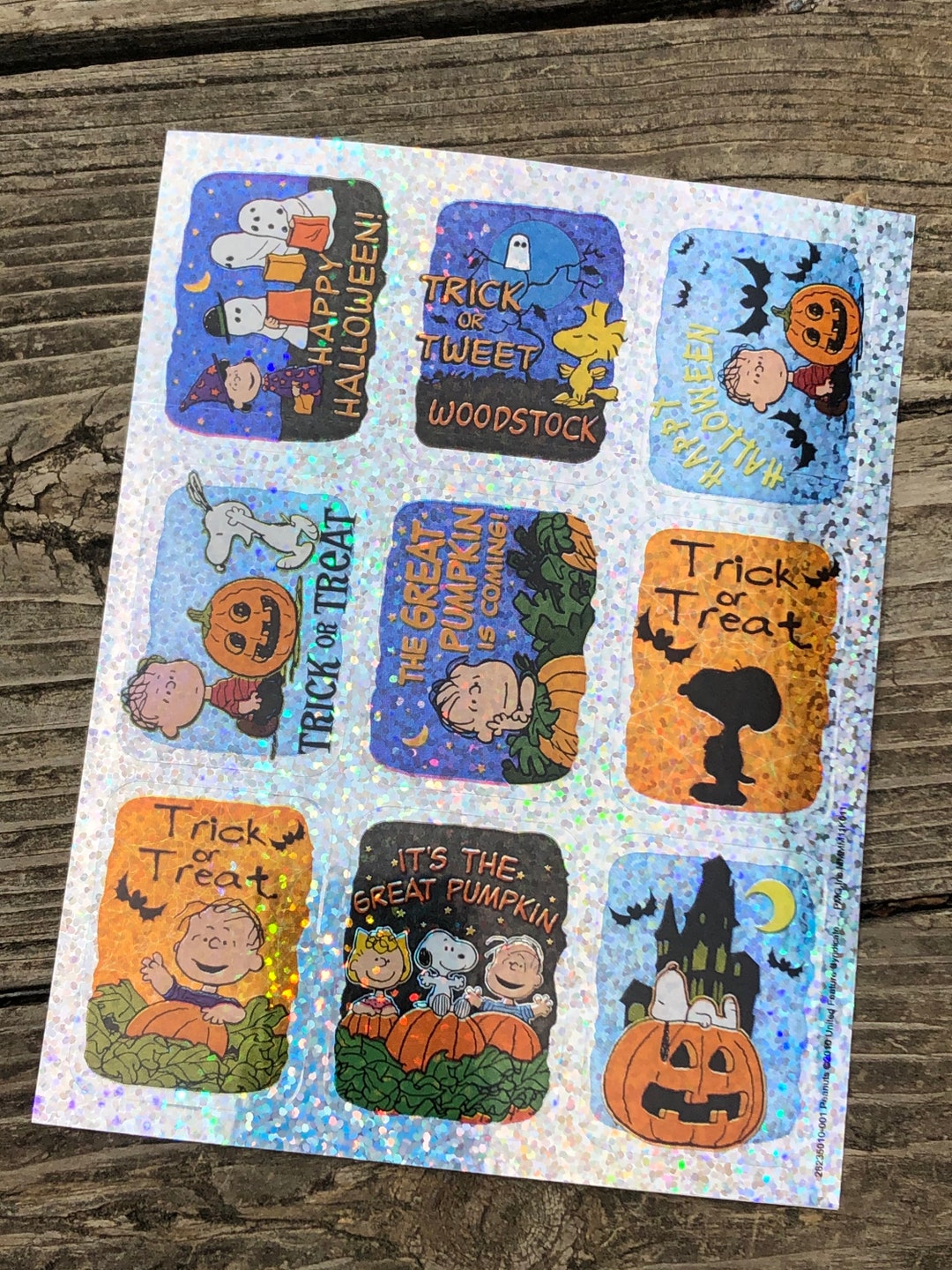 Sparkle Peanuts Halloween Stickers Etsy