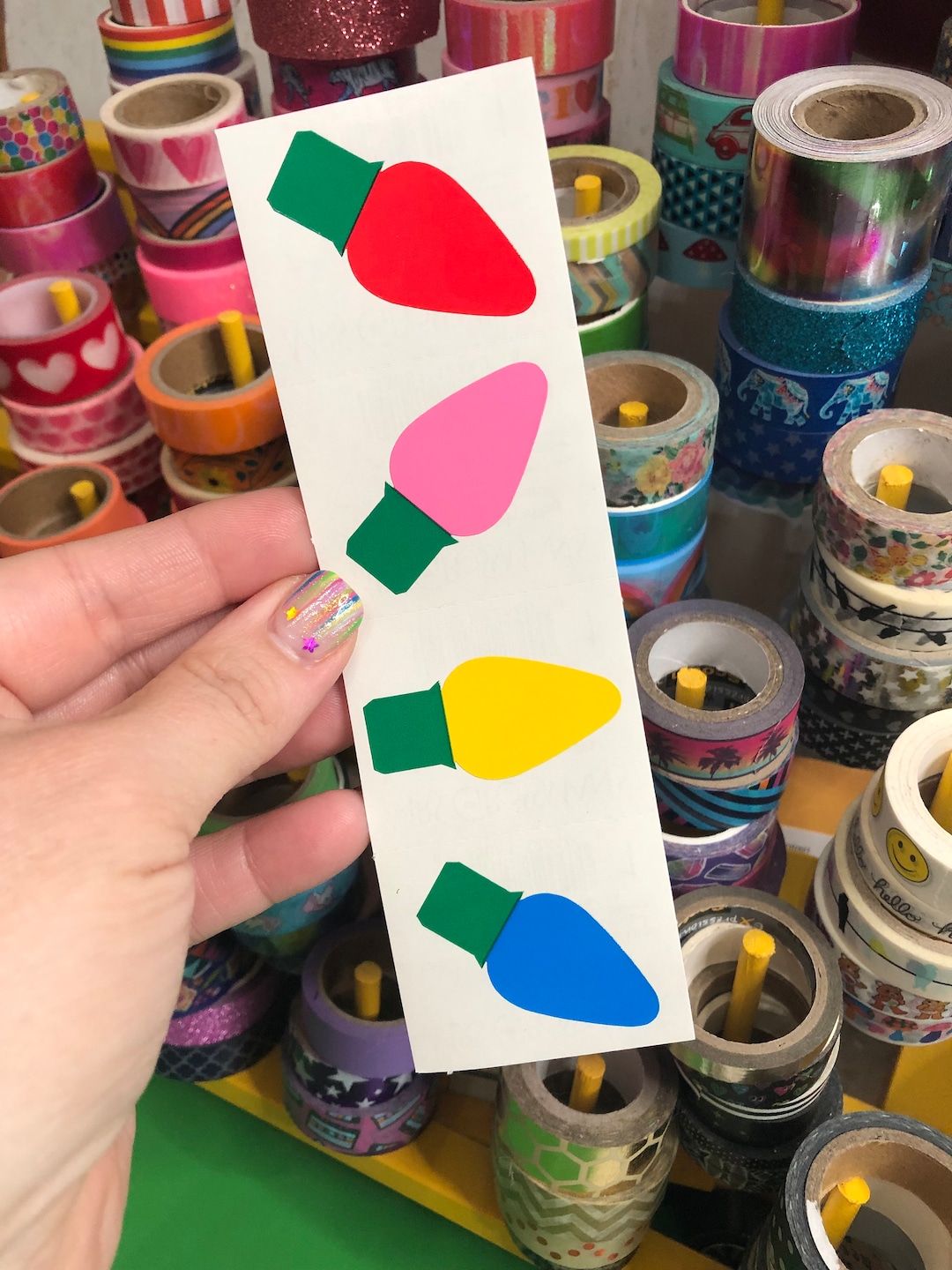 Vintage Large Christmas Lights Stickers Mrs Grossmans Discontinued Etsy