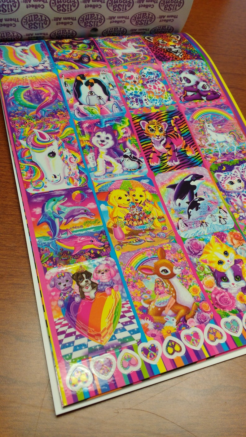 Lisa Frank Sticker Book Over 600 Stickers - Etsy