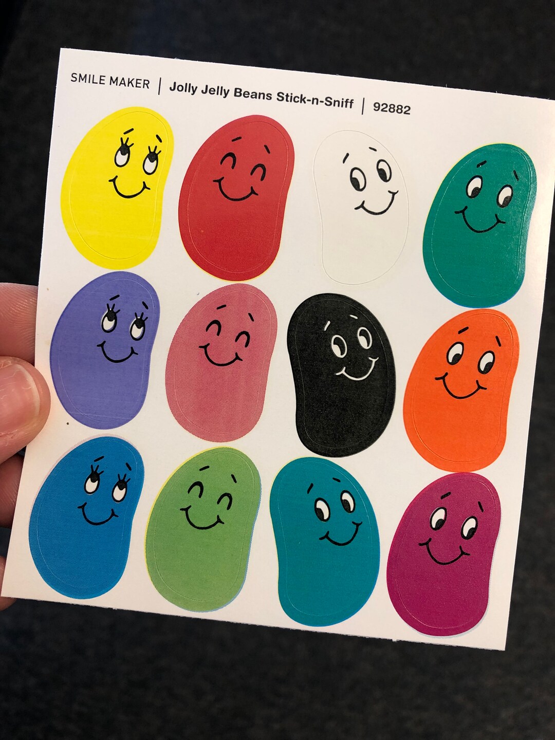 Scratch N Sniff Jelly Bean Easter Candy Stickers Sheet Etsy