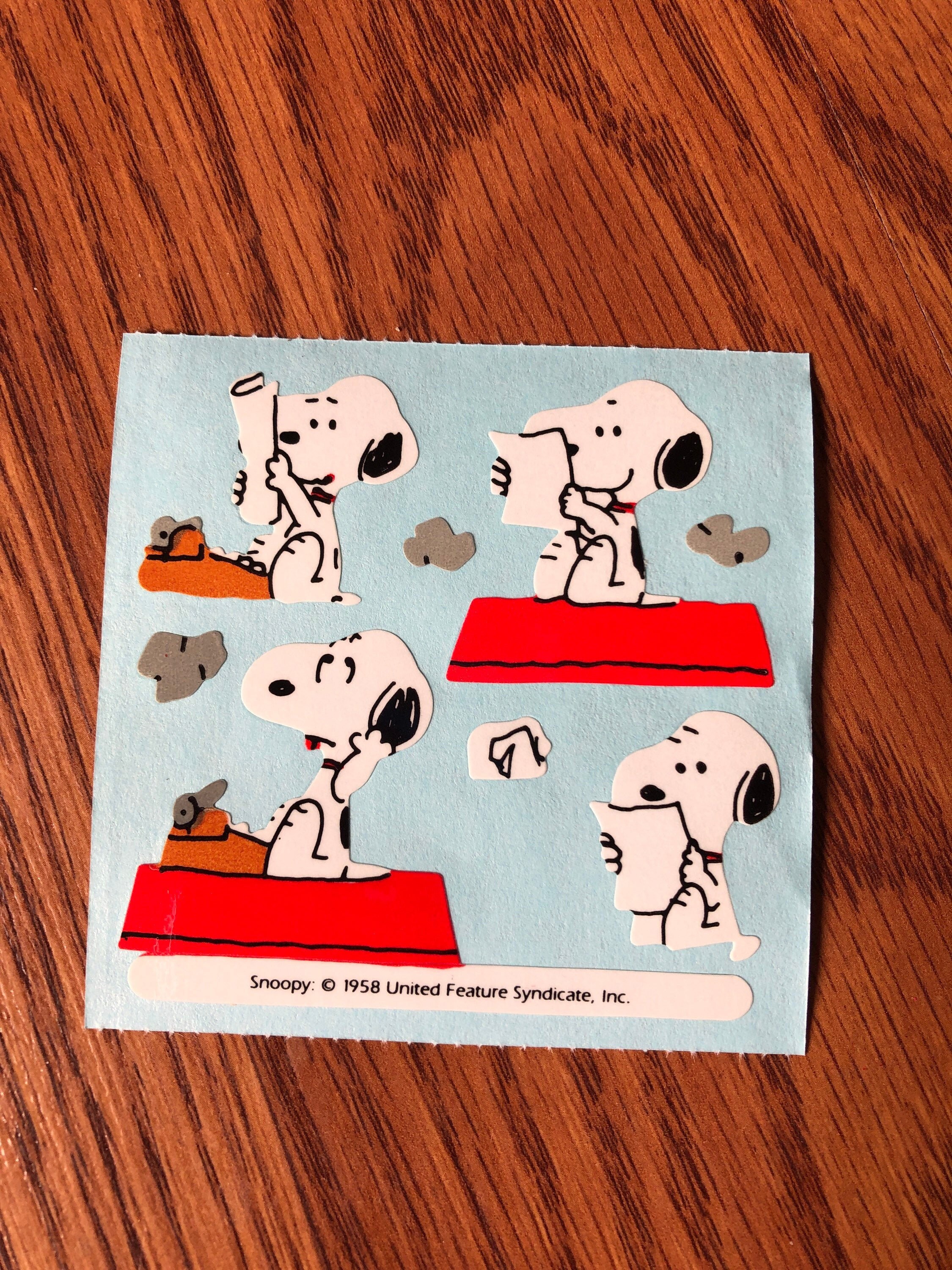 Rare Vintage Snoopy Typewriter Peanuts Stickers - Etsy