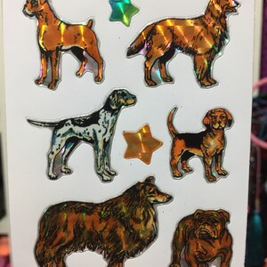 Vintage BJ Prism Dog Stickers 4 sheets image 2
