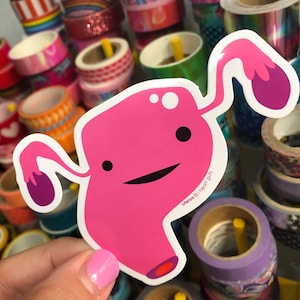 Uterus Sticker - Hot Pink Vinyl