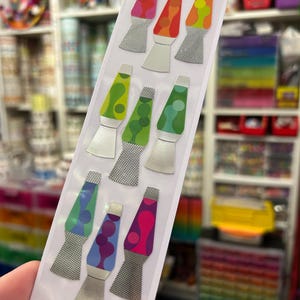 Strip of Retro Groovy Rainbow Lava Lamp Stickers