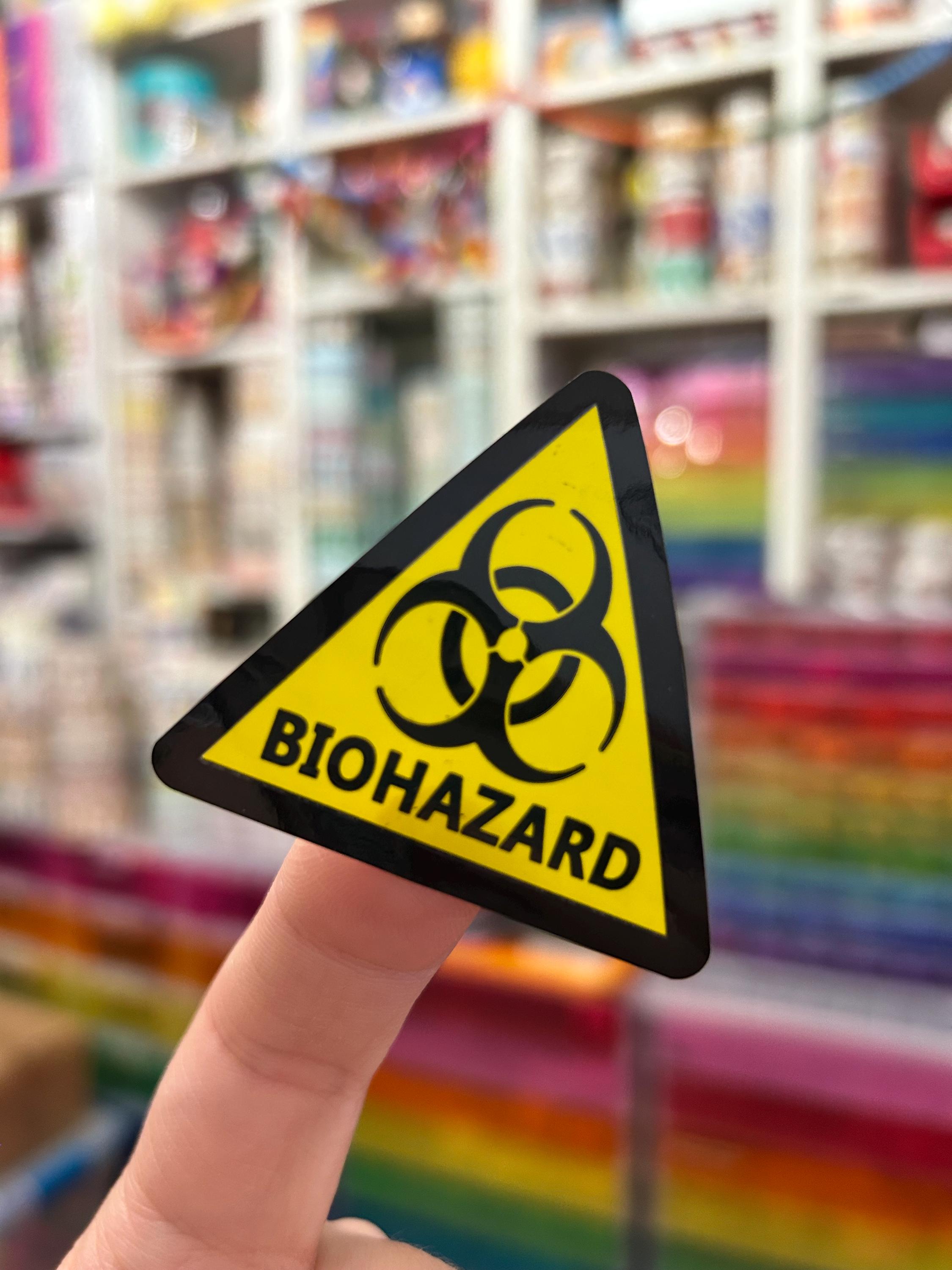 Set of 4 Yellow Biohazard Warning Danger Stickers - Etsy