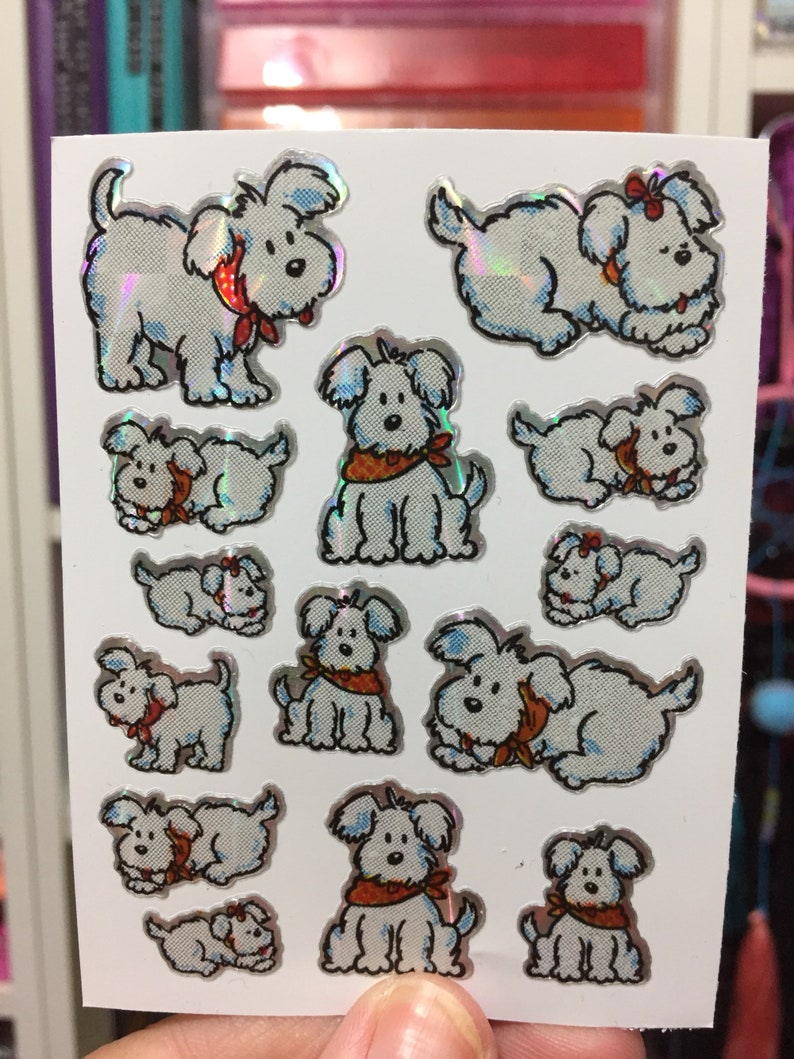 Vintage BJ Prism Dog Stickers 4 sheets image 3