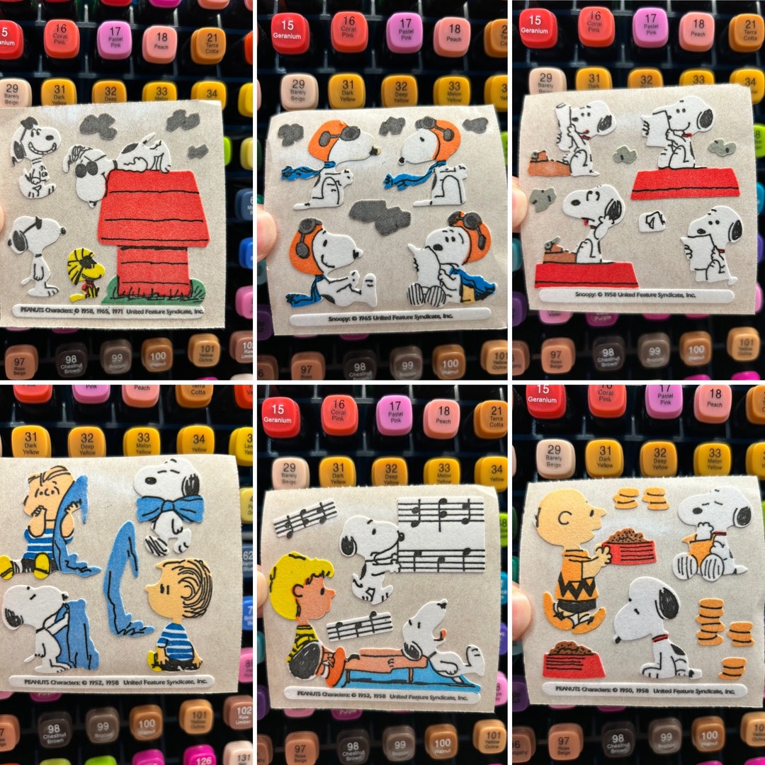 Fuzzy R Sticker Vintage Fuzzy Flocked Snoopy Stickers Pick One - Etsy