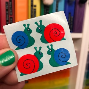 Vintage Kromekote Shiny Snail Stickers