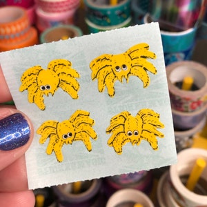 Vintage Shiny Kromekote Spider Stickers
