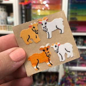 Vintage Fuzzy Billy Goat Stickers
