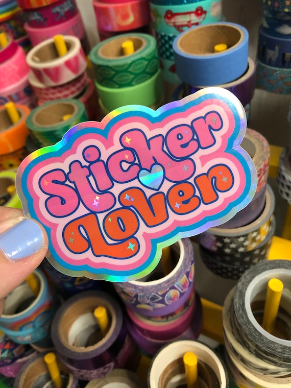 Holographic Rainbow Retro Sticker Lover Collector Sticker