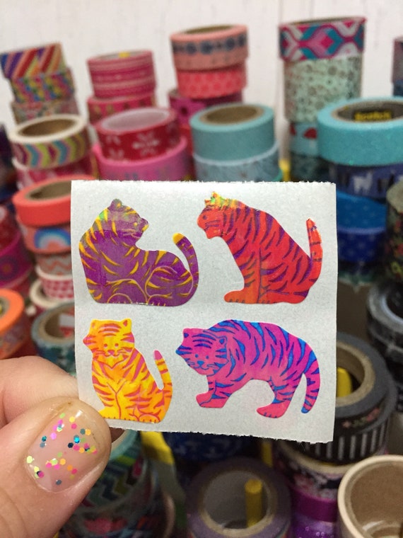 Vintage 80/'s Great Seven 7 PRISM Colorful Umbrellas Sticker Mod