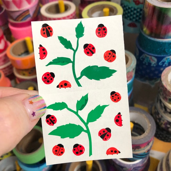 Vintage Ladybug Stickers Mrs. Grossman