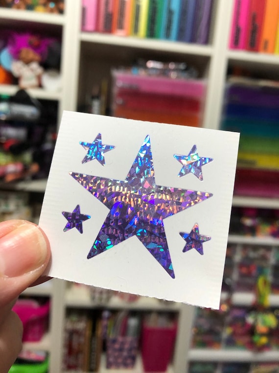 Rare Vintage Prism Lavender Purple Star Stickers - Etsy
