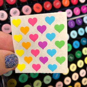 Vintage Sandylion Rainbow Heart Stickers Discontinued