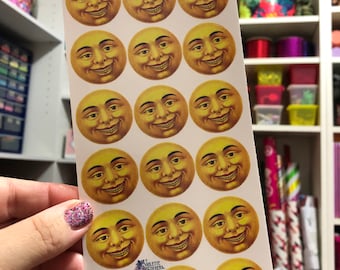 Full Moon Stickers Sheet Halloween Night