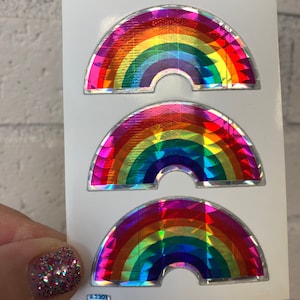 Vintage Selectra Sparkle Prismatic Rainbow Stickers