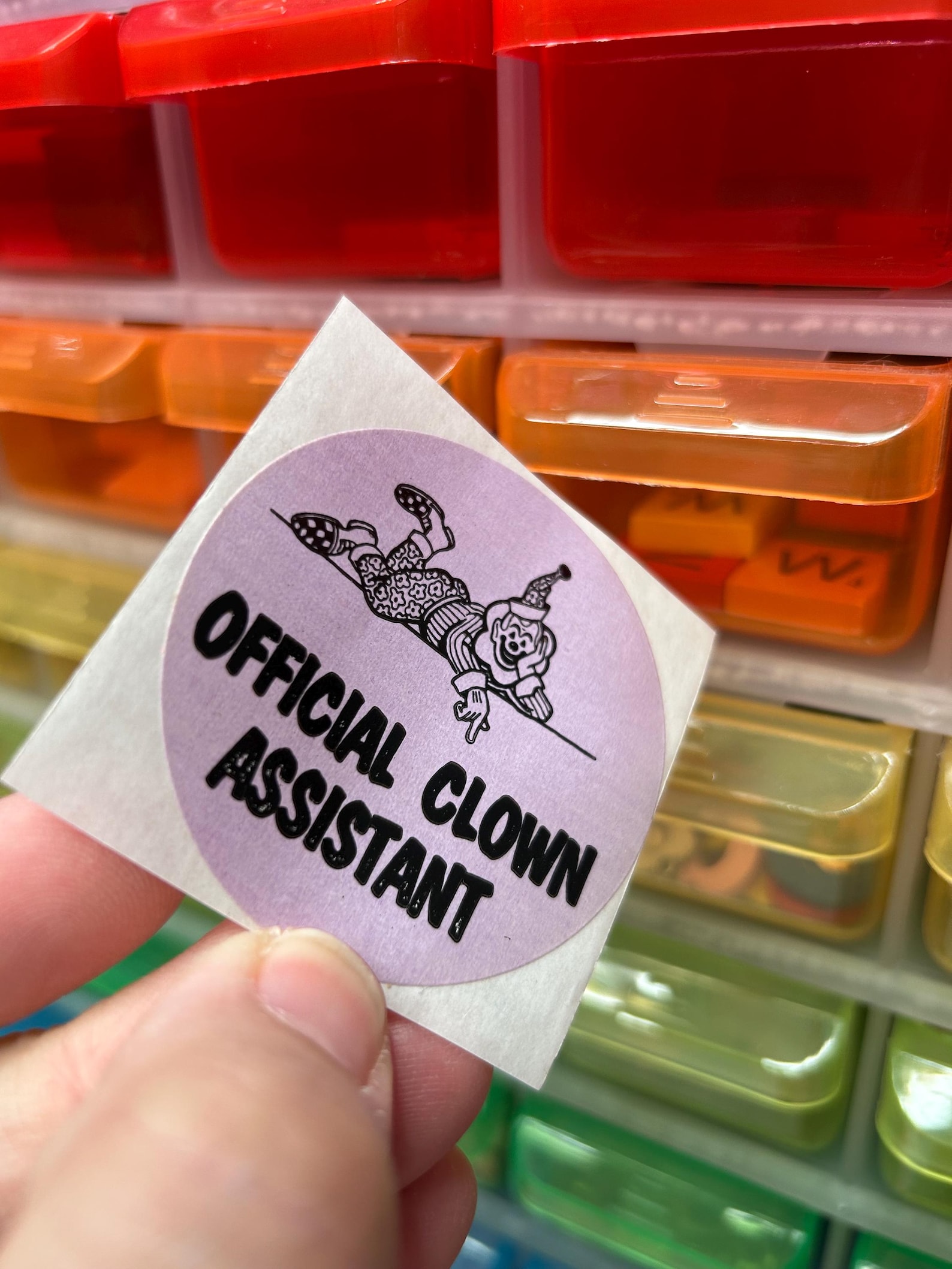 Vintage Clown Sticker - Official Clown Assistant - Etsy
