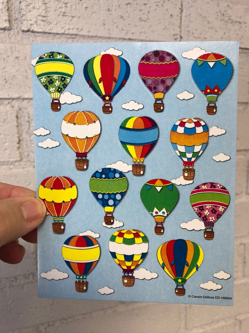 Hot Air Balloon Sticker Sheet | Etsy