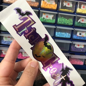 Hambly Holographic Halloween Trick or Treat Sticker