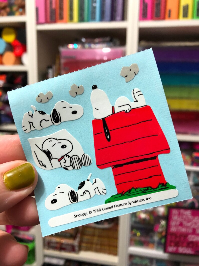 Seltene Vintage Snoopy Hund Haus Erdnüsse Aufkleber Etsy