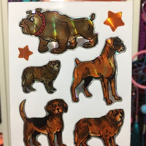 Vintage BJ Prism Dog Stickers 4 sheets image 4