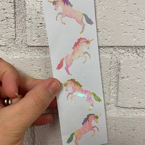 Limited Edition Iridescent Opal Pearl Finish Unicorn Stickers Mrs Grossmans