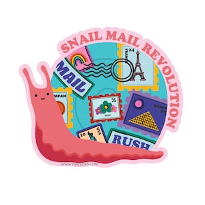Snail Mail Stamps Sticker Vinyl Happy Mail