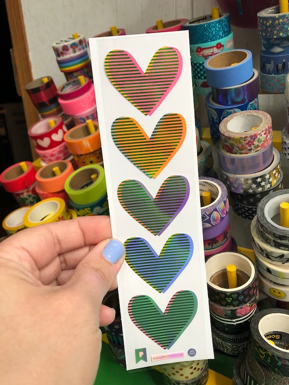 Recollections Puffy Watercolor Hearts Stickers - Each