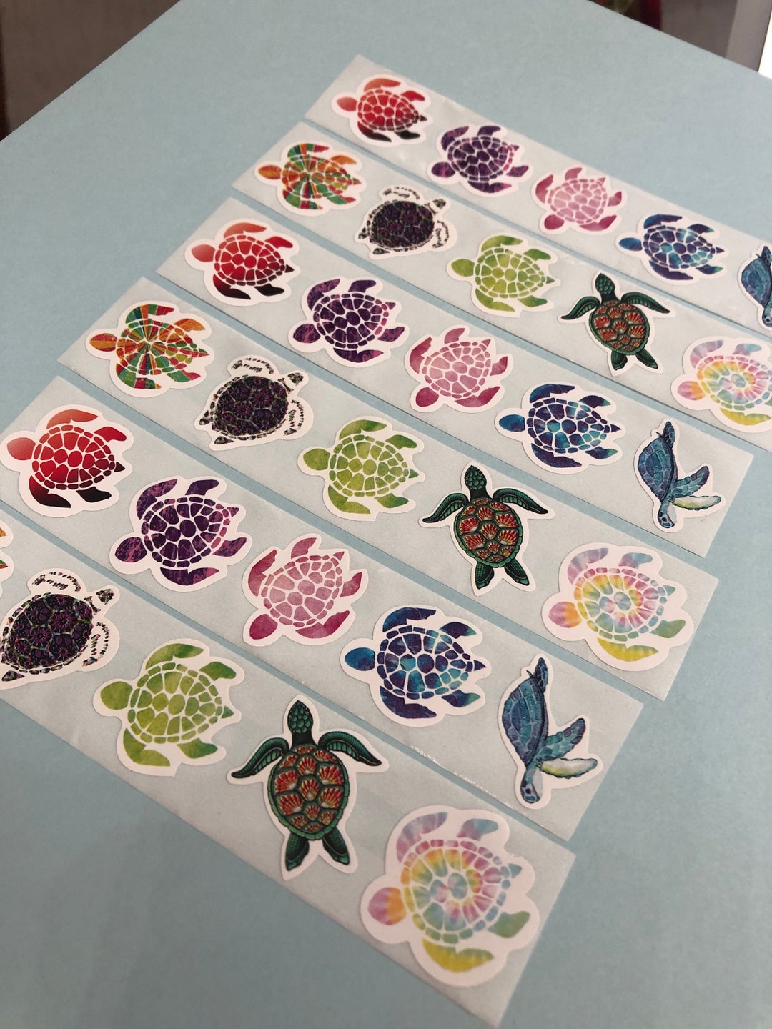 Turtle Name Sticker Set of 30 Sea Turtle Stickers - Etsy