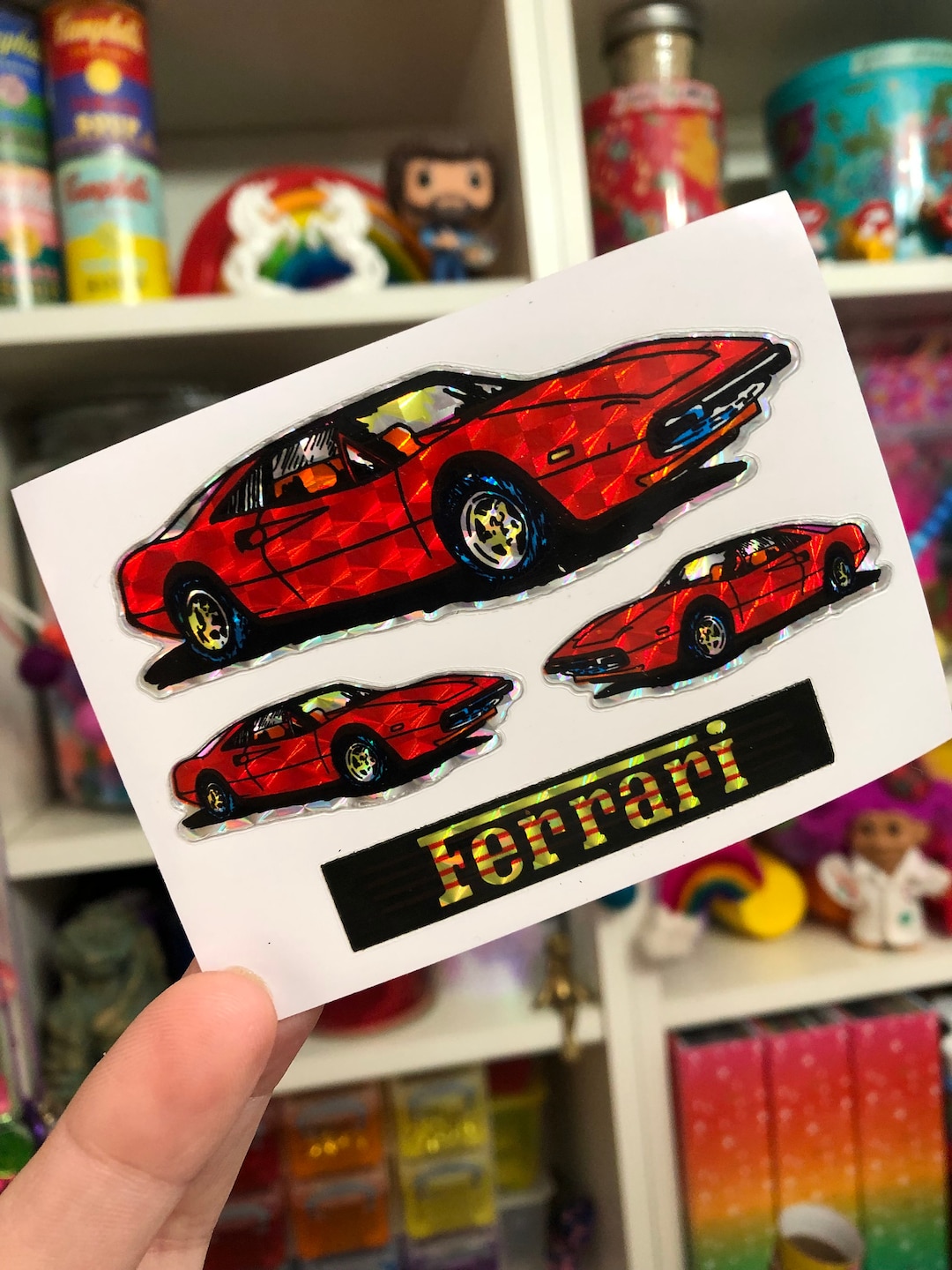 Rare Vintage Prism Ferrari Sports Car Stickers 1980s - Etsy