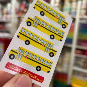 Vintage Yellow School Bus Stickers Stickopotamus - Etsy