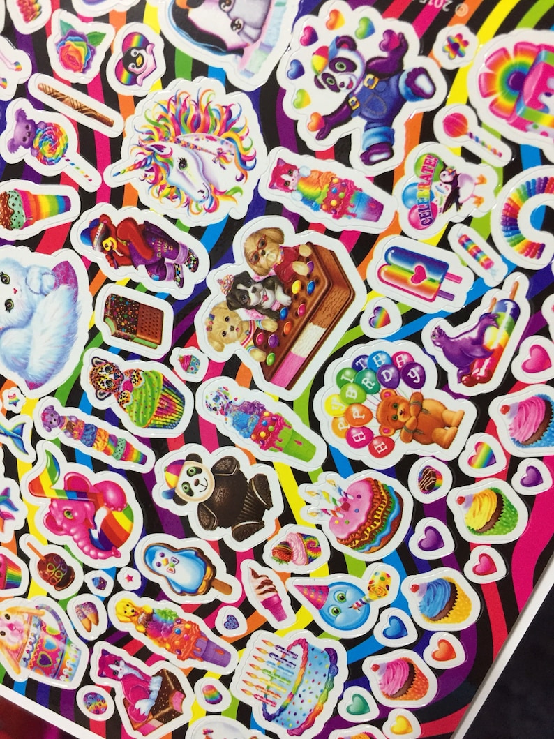 Lisa Frank Sticker Book over 600 stickers Etsy
