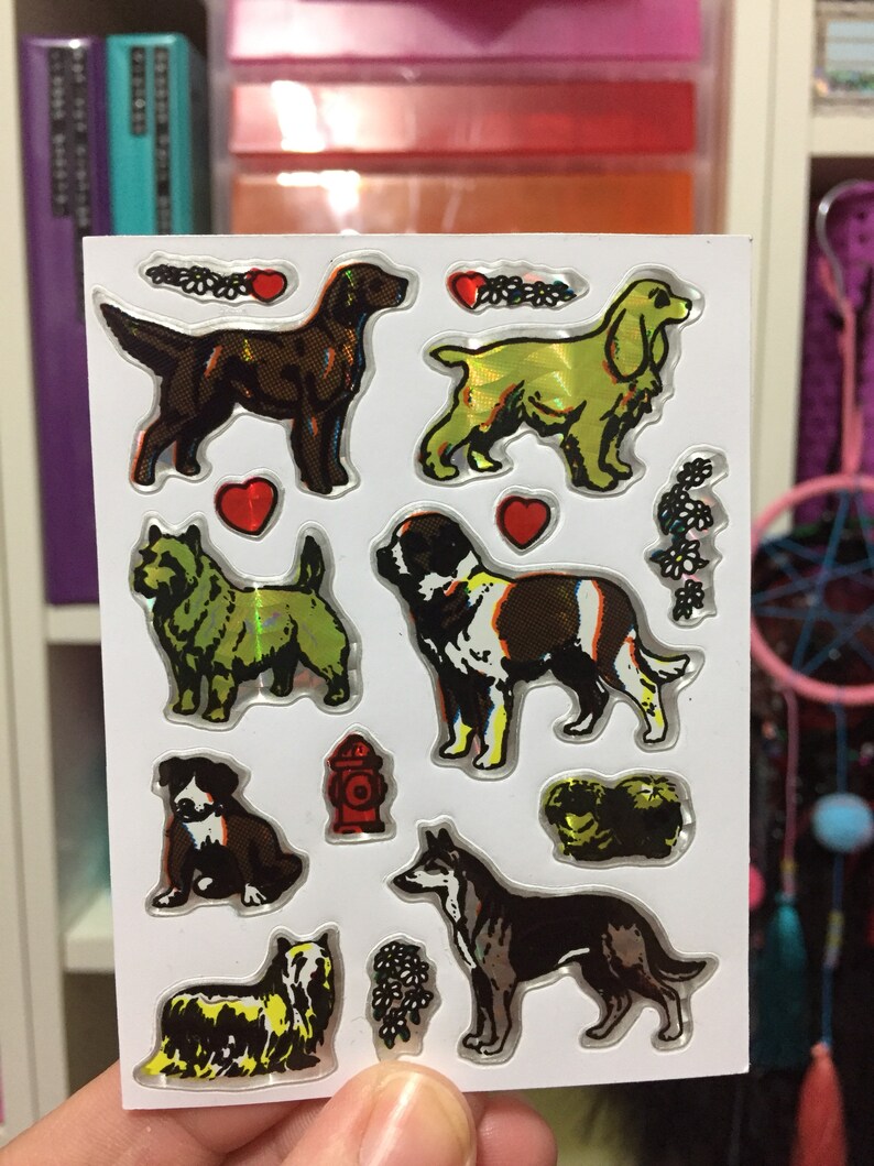 Vintage BJ Prism Dog Stickers 4 sheets image 5