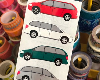 Vintage Mini Van Car Stickers