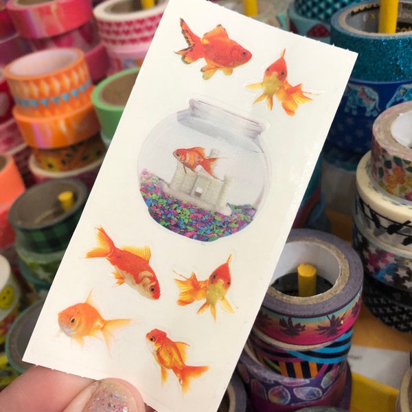 Goldfish Fish Bowl Stickers