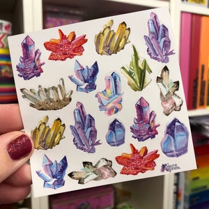 Crystal Cluster Stickers Sheet